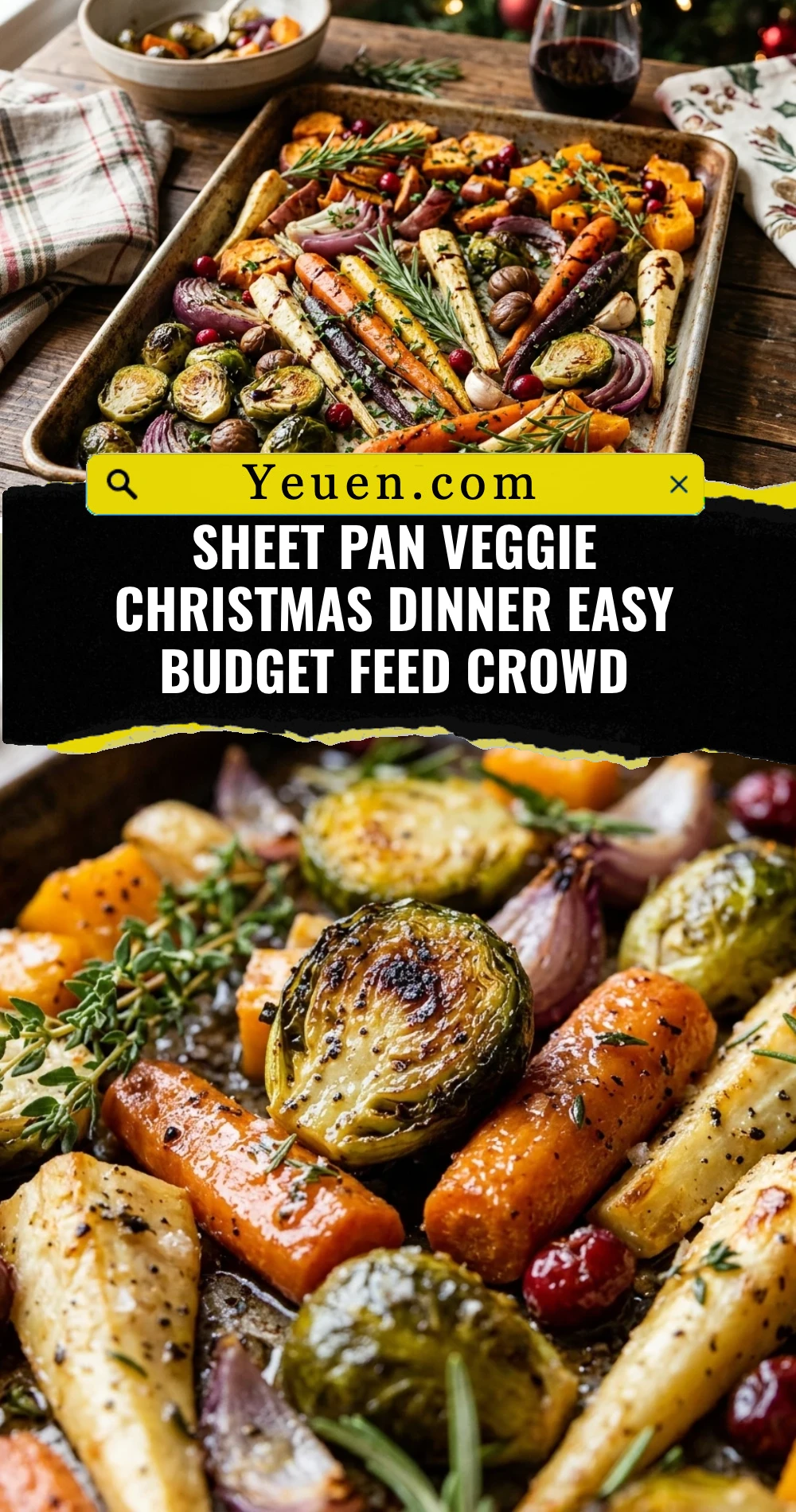 Sheet Pan Veggie Christmas Dinner Easy Budget Feed Crowd