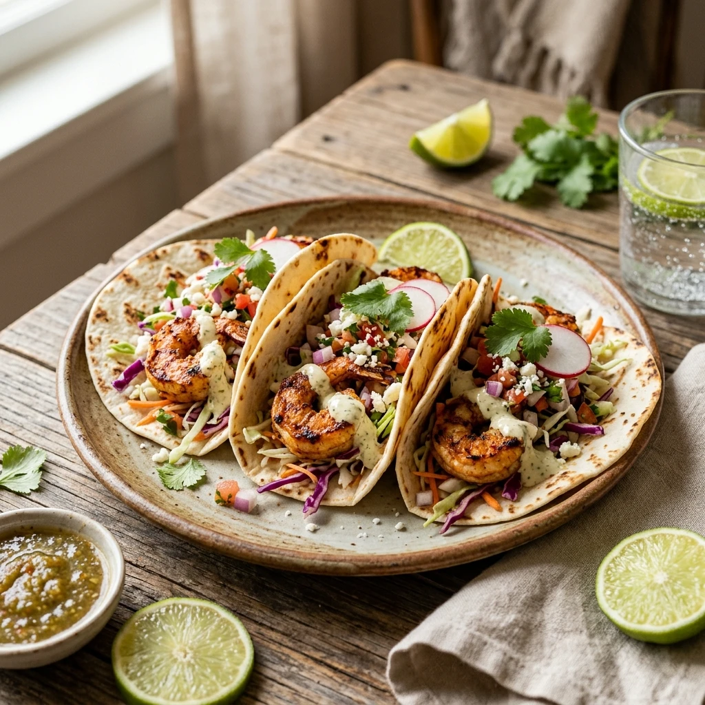 Shrimp Shredded Tacos Baja Seafood Easy 20 Minute Viral