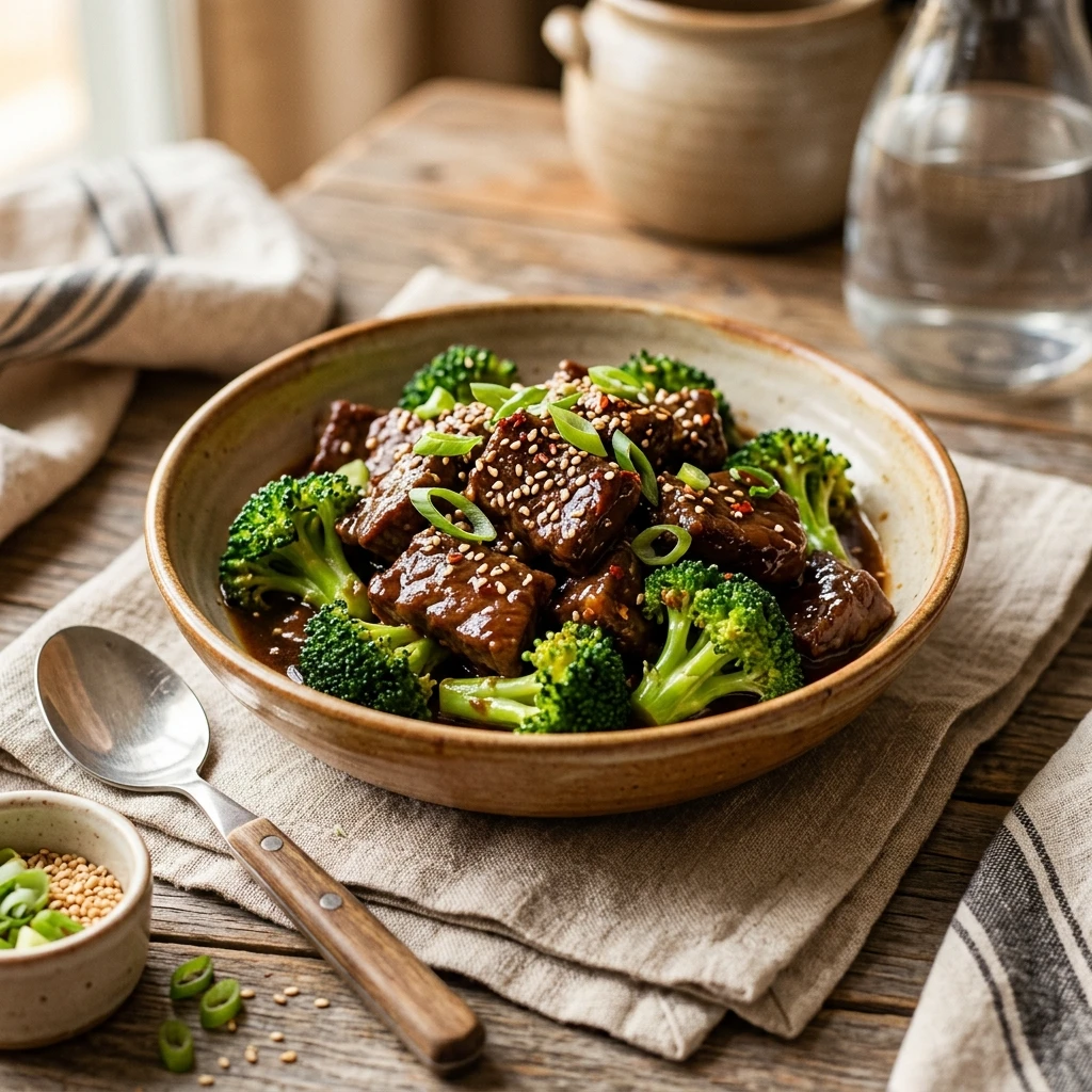 Slow Cooker Beef And Broccoli Dump & Bake 3 Ingredient