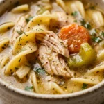 Slow Cooker High Protein Chicken Noodle Soup Healthy
