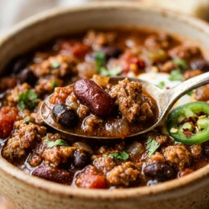 Slow Cooker High Protein Chili 30g Protein Winter