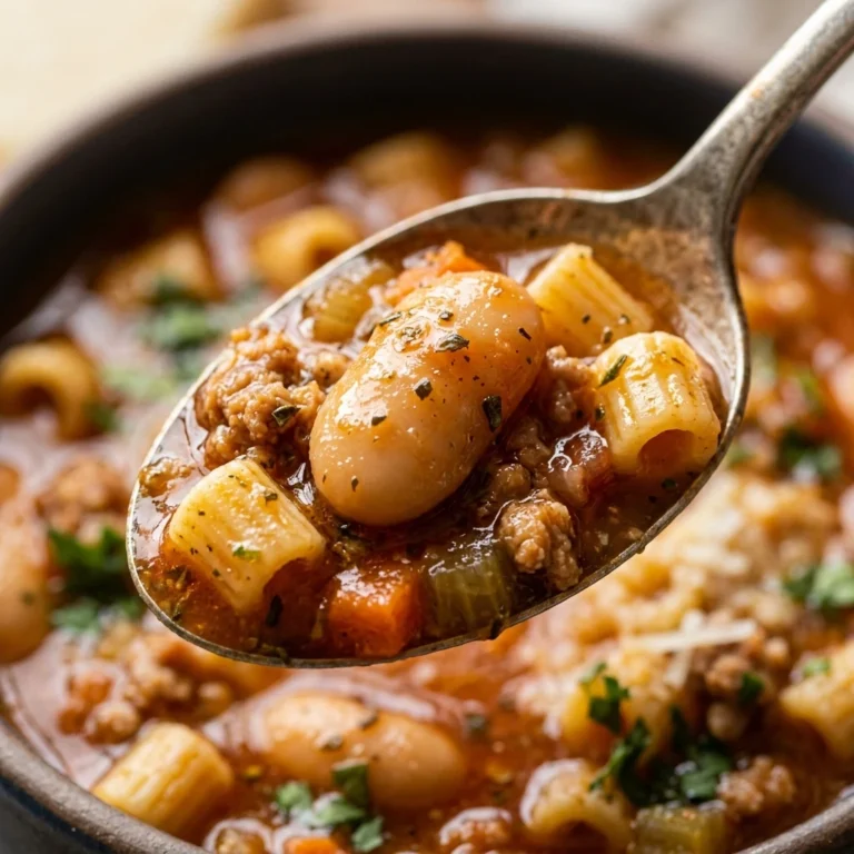 Slow Cooker High Protein Pasta Fagioli 30g Protein