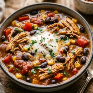 Slow Cooker High Protein Taco Soup 30g Protein