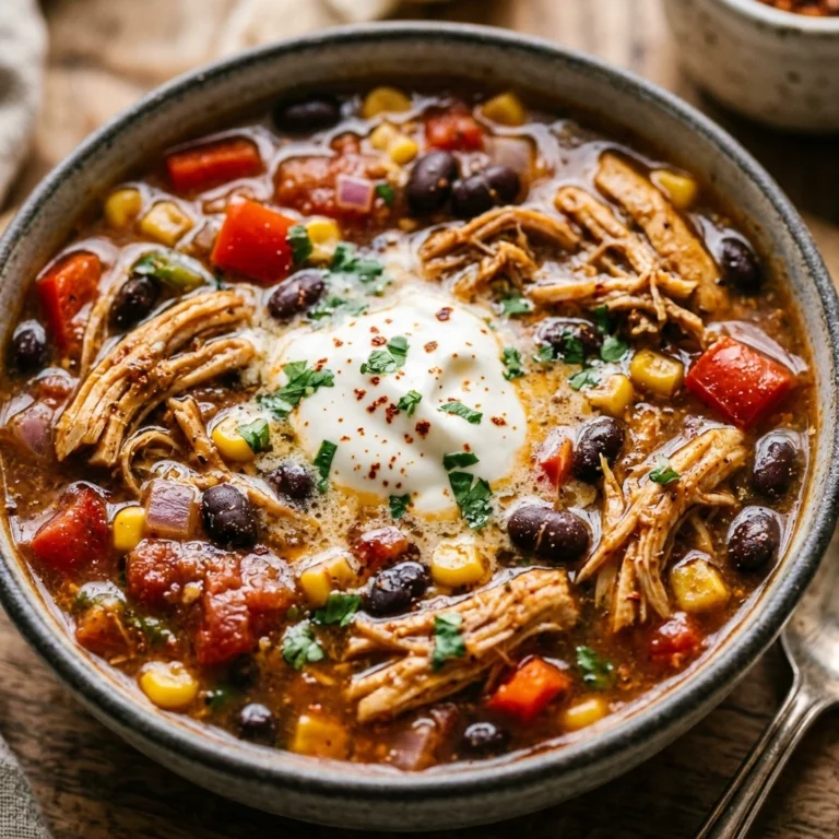 Slow Cooker High Protein Taco Soup 30g Protein