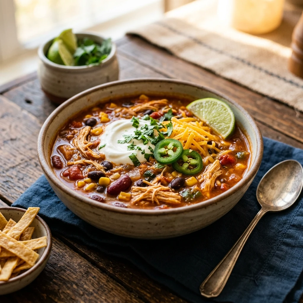 Slow Cooker High Protein Taco Soup 30g Protein
