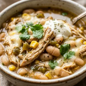Slow Cooker High Protein White Chicken Chili 30g