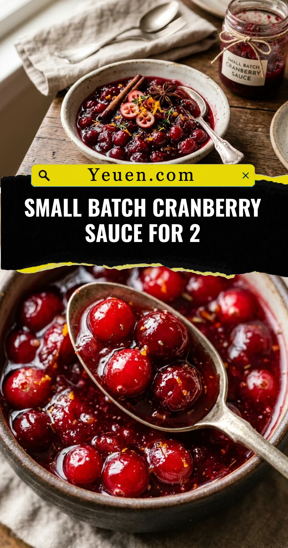 Small Batch Cranberry Sauce For 2