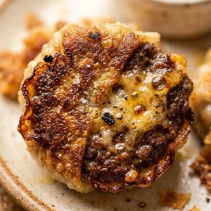 Smashed Burger Dumplings Viral Crispy TikTok