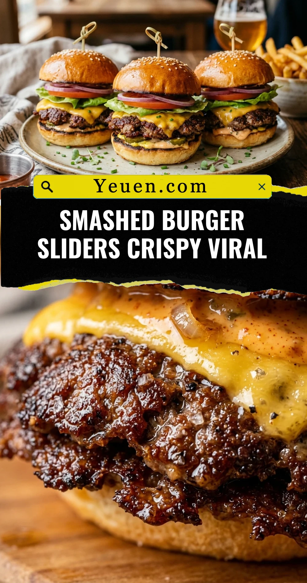 Smashed Burger Sliders Crispy Viral