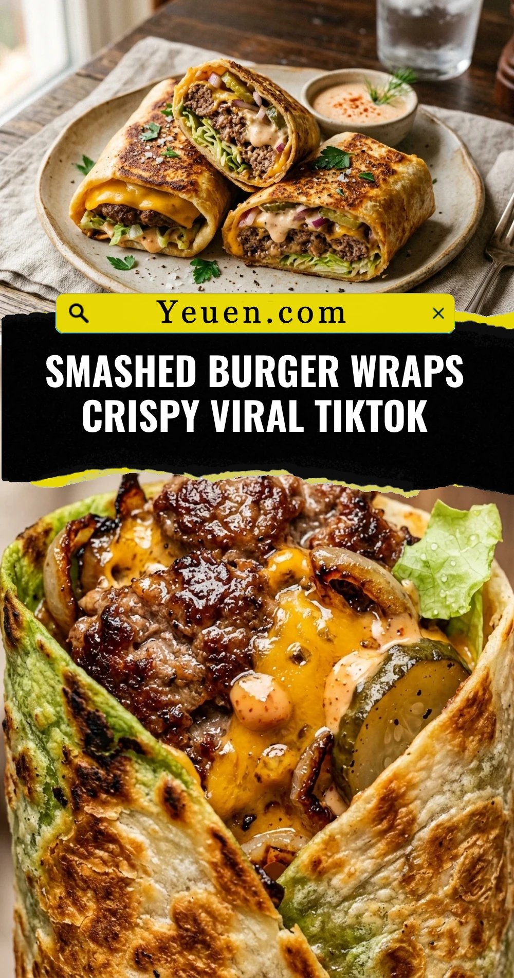 Smashed Burger Wraps Crispy Viral TikTok