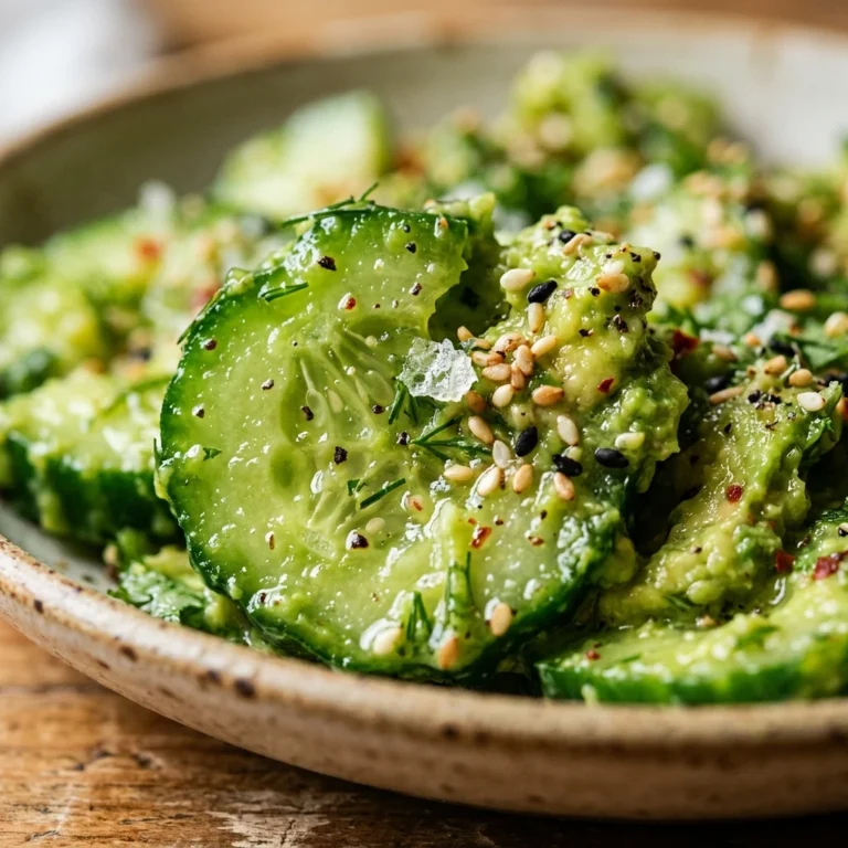 Smashed Cucumber And Avocado Salad Viral High Protein