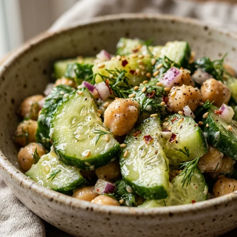 Smashed Cucumber Chickpea Salad Viral High Protein