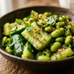 Smashed Cucumber Edamame Salad Viral High Protein