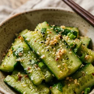 Smashed Cucumber Noodles Viral TikTok Low Carb