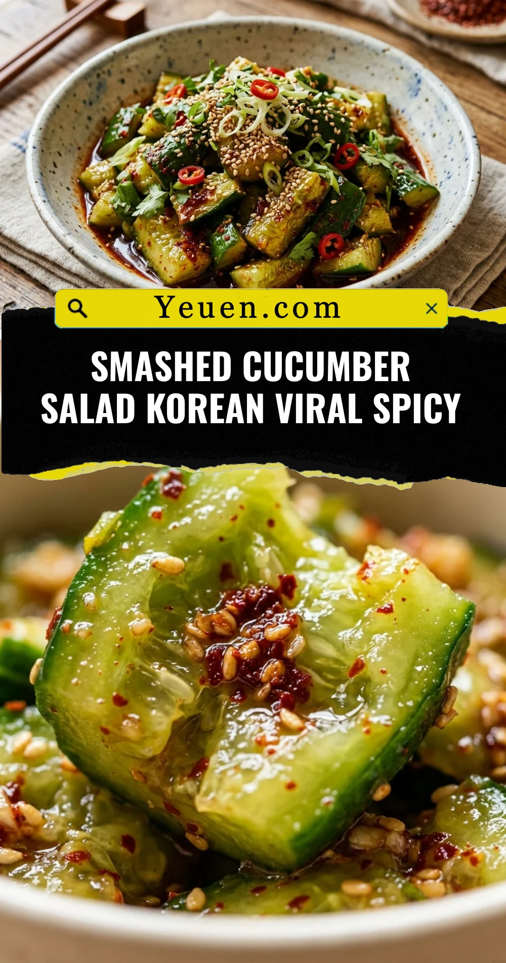 Smashed Cucumber Salad Korean Viral Spicy