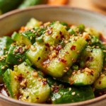 Smashed Cucumber Salad Spicy Asian TikTok Viral