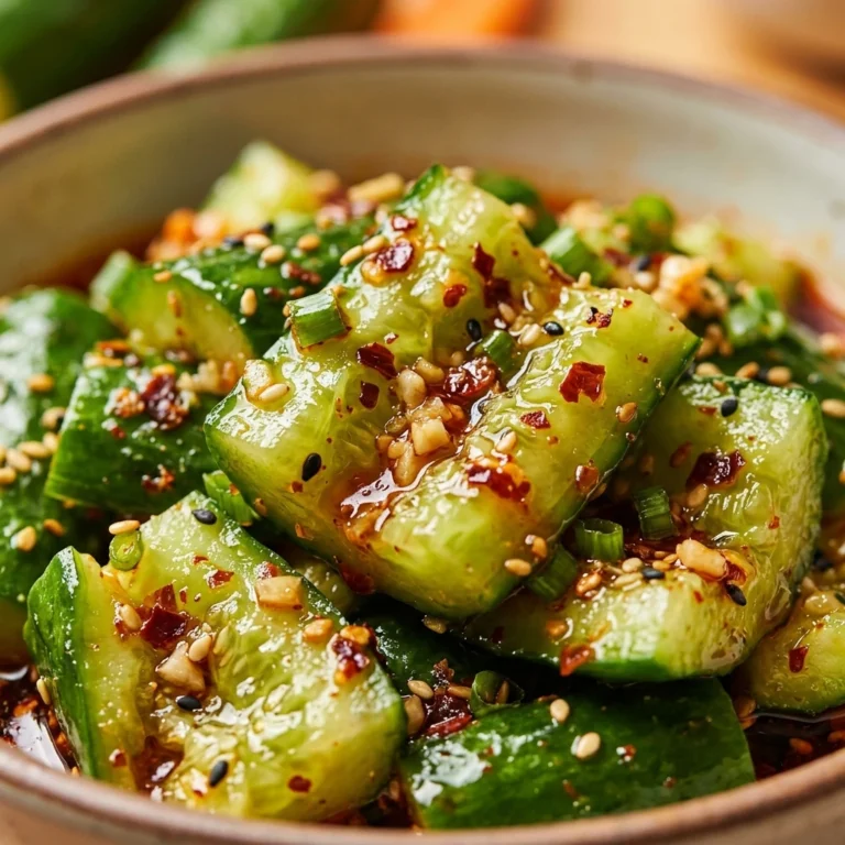 Smashed Cucumber Salad Spicy Asian TikTok Viral