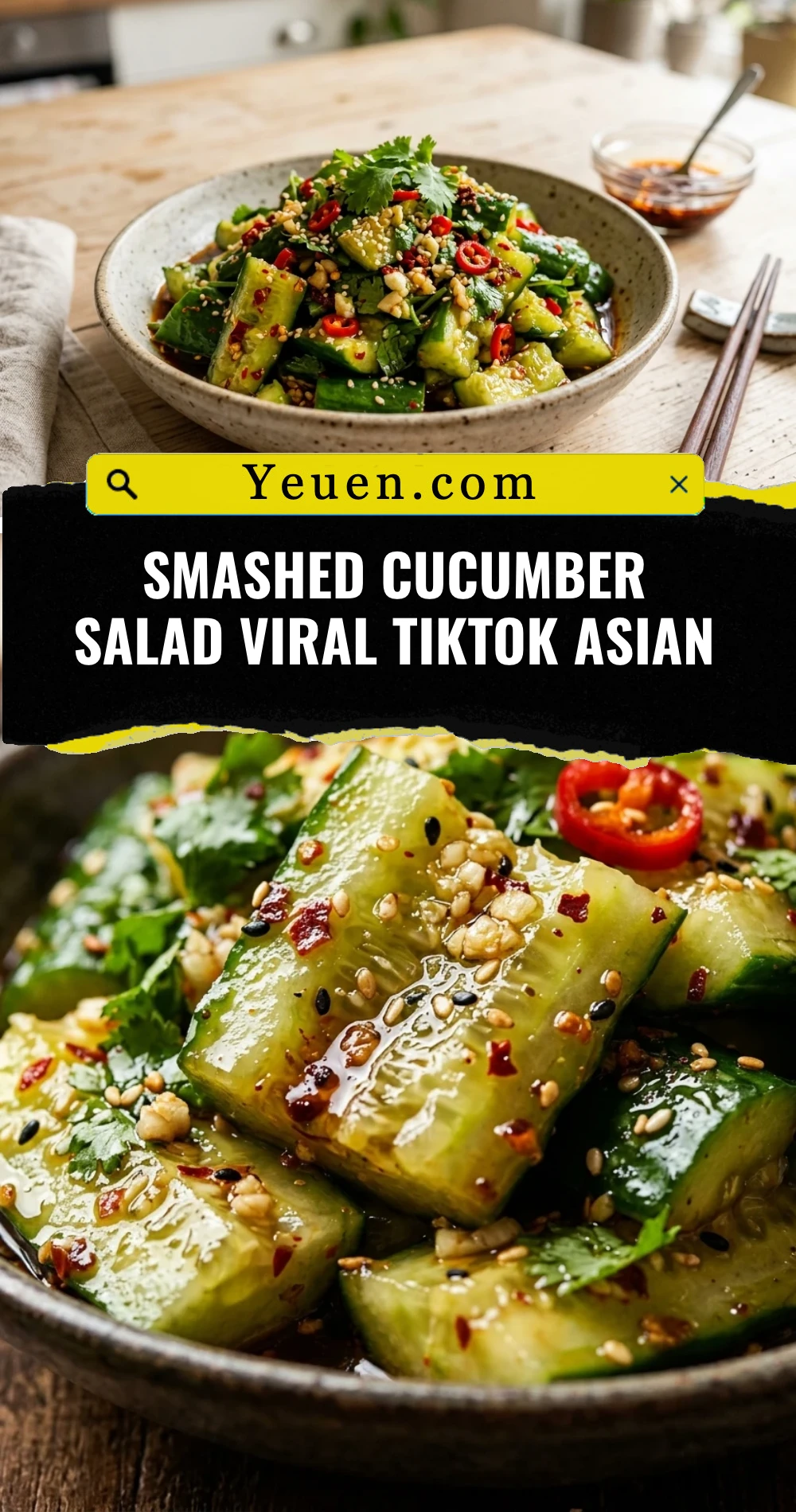 Smashed Cucumber Salad Viral TikTok Asian