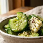 Smashed Cucumber Salad With Feta Viral High Protein
