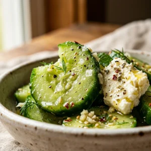 Smashed Cucumber Salad With Feta Viral High Protein