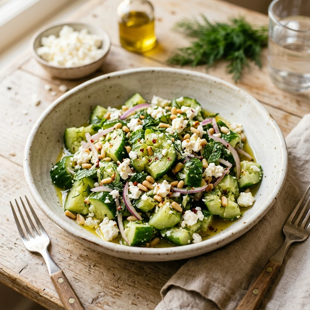 Smashed Cucumber Salad With Feta Viral High Protein
