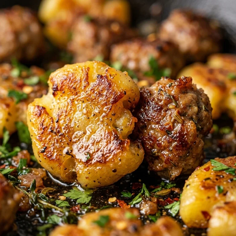 Smashed Gnocchi And Sausage Skillet Crispy One-Pot
