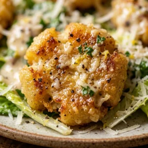 Smashed Gnocchi Caesar Salad Crispy Crouton Style