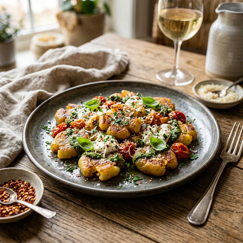 Smashed Gnocchi Crispy Roasted Viral