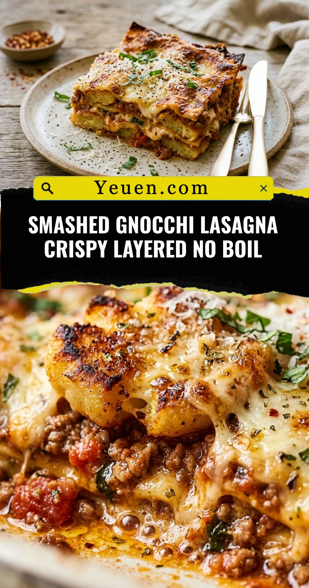 Smashed Gnocchi Lasagna Crispy Layered No Boil