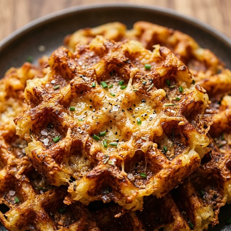 Smashed Potato Waffles Crispy Cheesy Leftover Hack