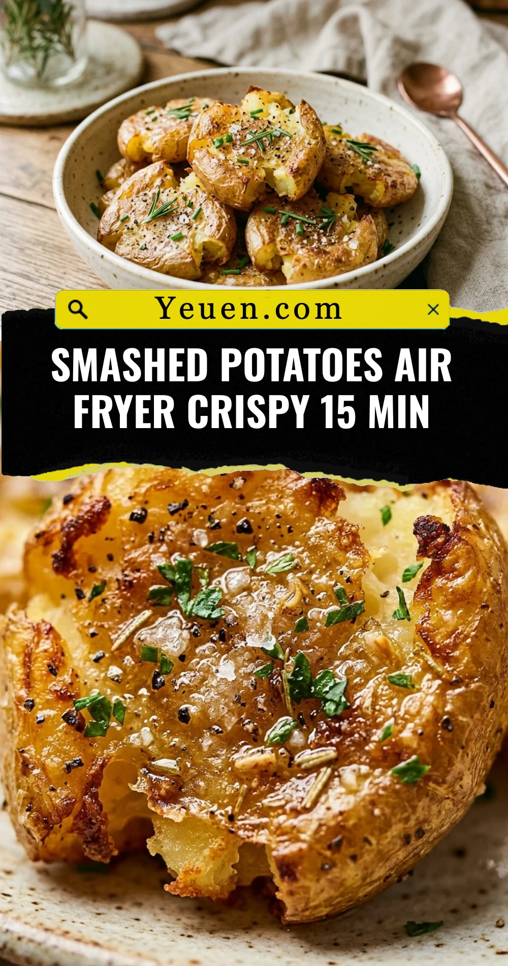 Smashed Potatoes Air Fryer Crispy 15 Min