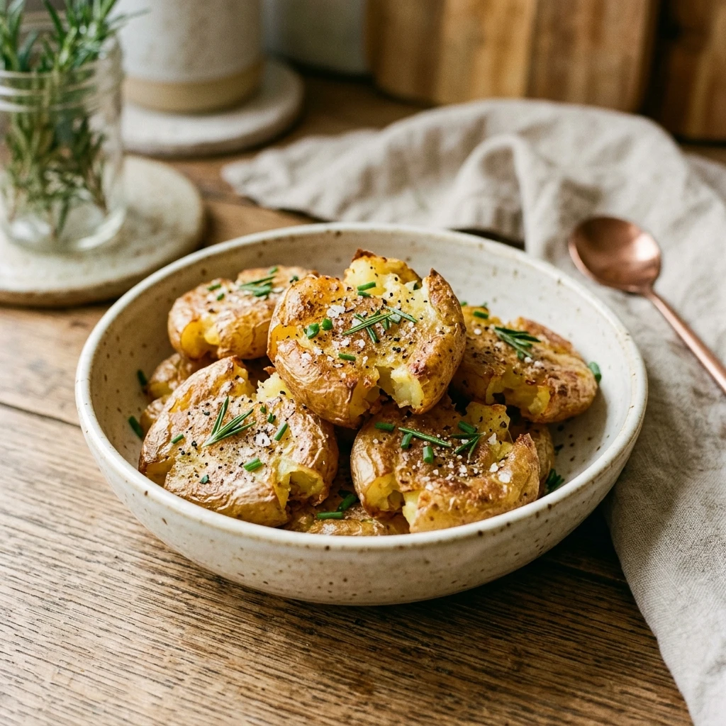 Smashed Potatoes Air Fryer Crispy 15 Min