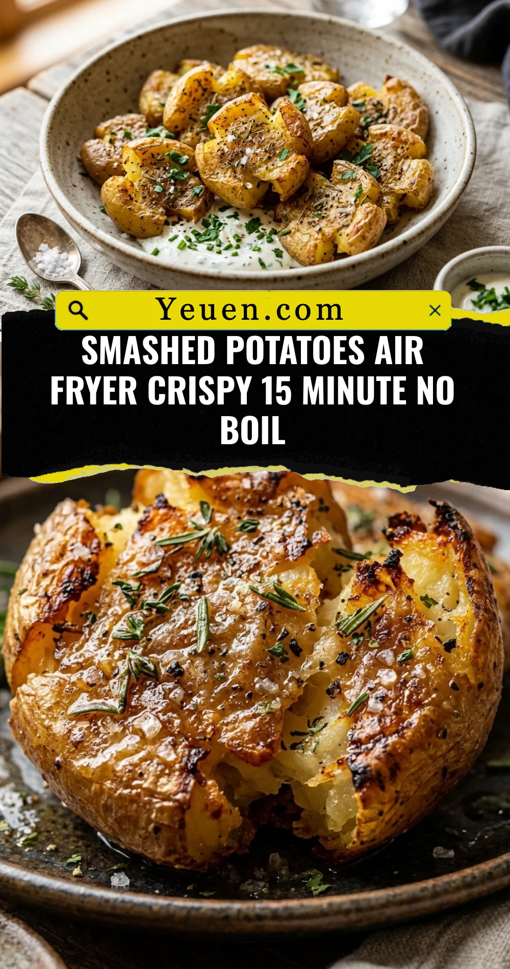 Smashed Potatoes Air Fryer Crispy 15 Minute No Boil