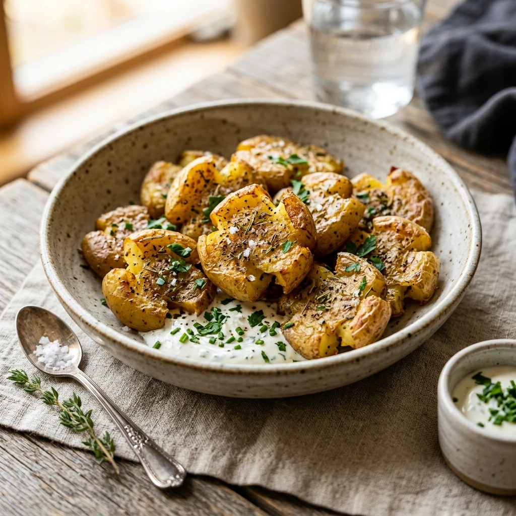 Smashed Potatoes Air Fryer Crispy 15 Minute No Boil