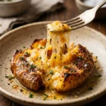 Smashed Potatoes With Cheese Crispy Cheesy Pull