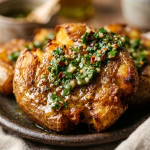 Smashed Potatoes With Chimichurri Crispy Argentine