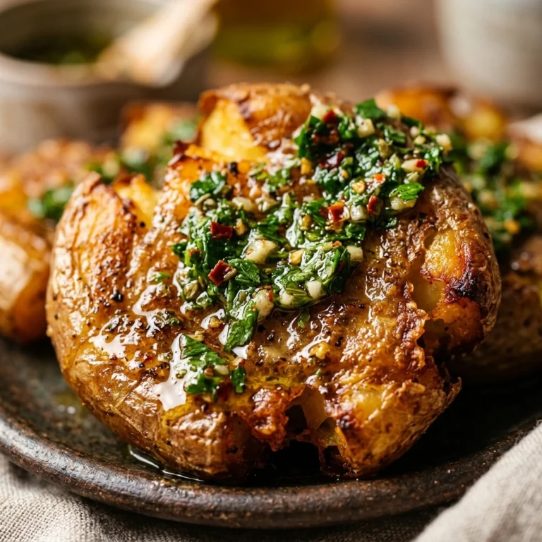 Smashed Potatoes With Chimichurri Crispy Argentine