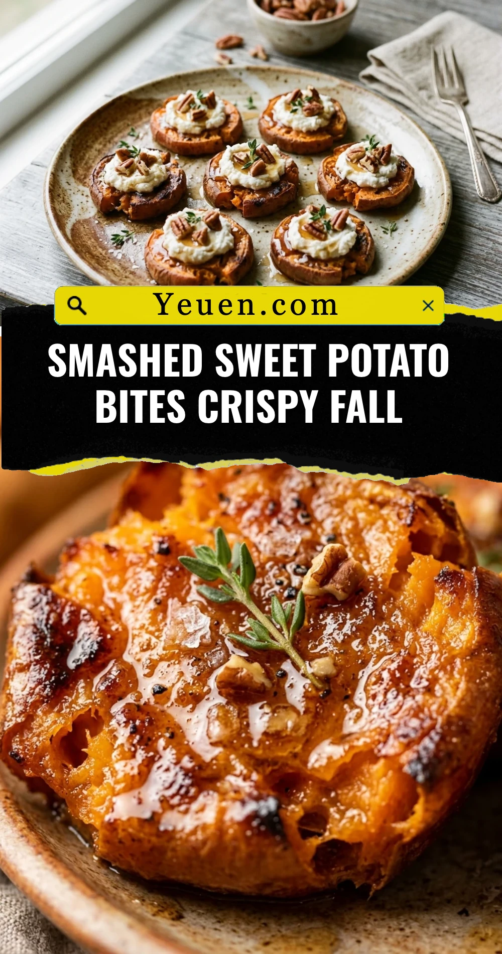 Smashed Sweet Potato Bites Crispy Fall
