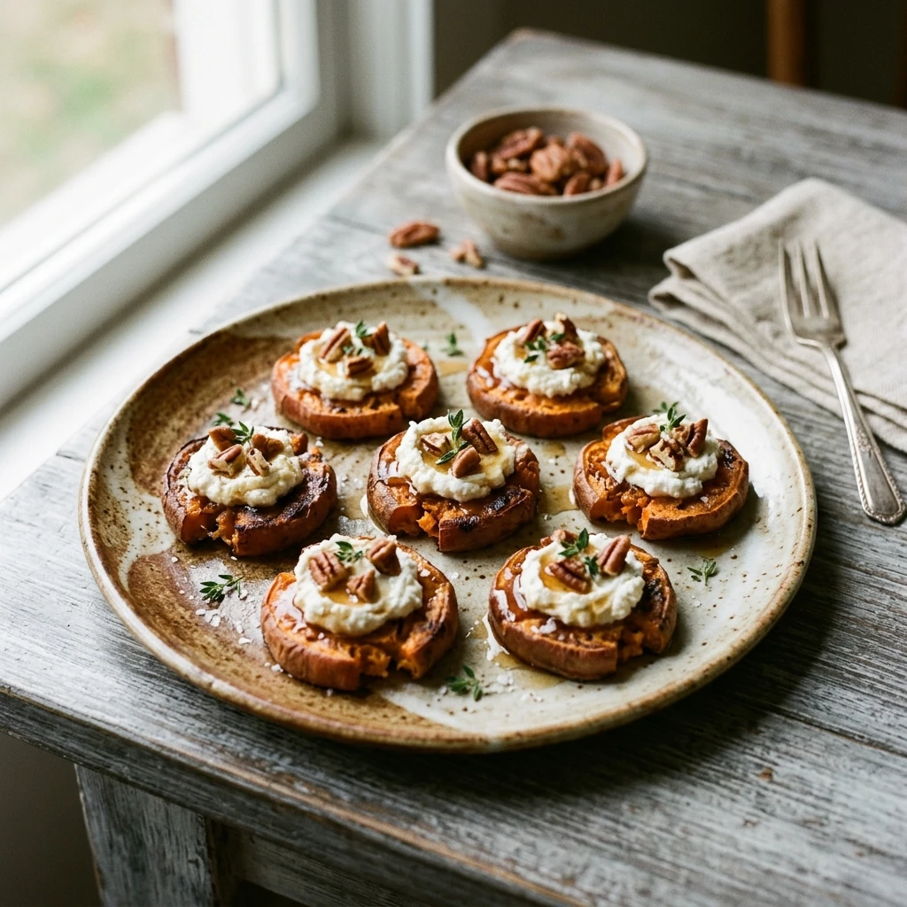 Smashed Sweet Potato Bites Crispy Fall