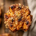 Smashed Sweet Potatoes Crispy Parmesan Garlic Air Fryer Fall Viral Extra