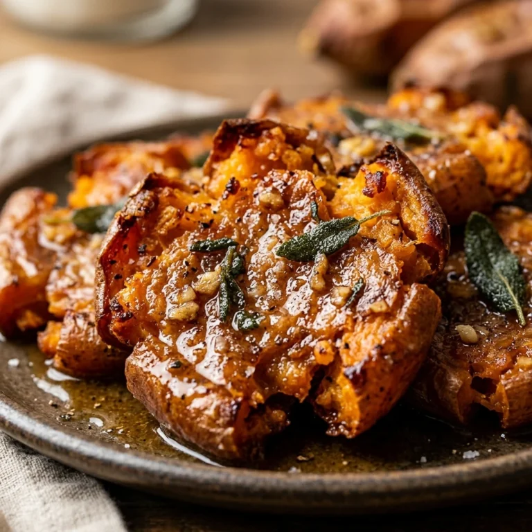 Smashed Sweet Potatoes Crispy With Brown Butter Sage Fall Viral Air Fryer Extra