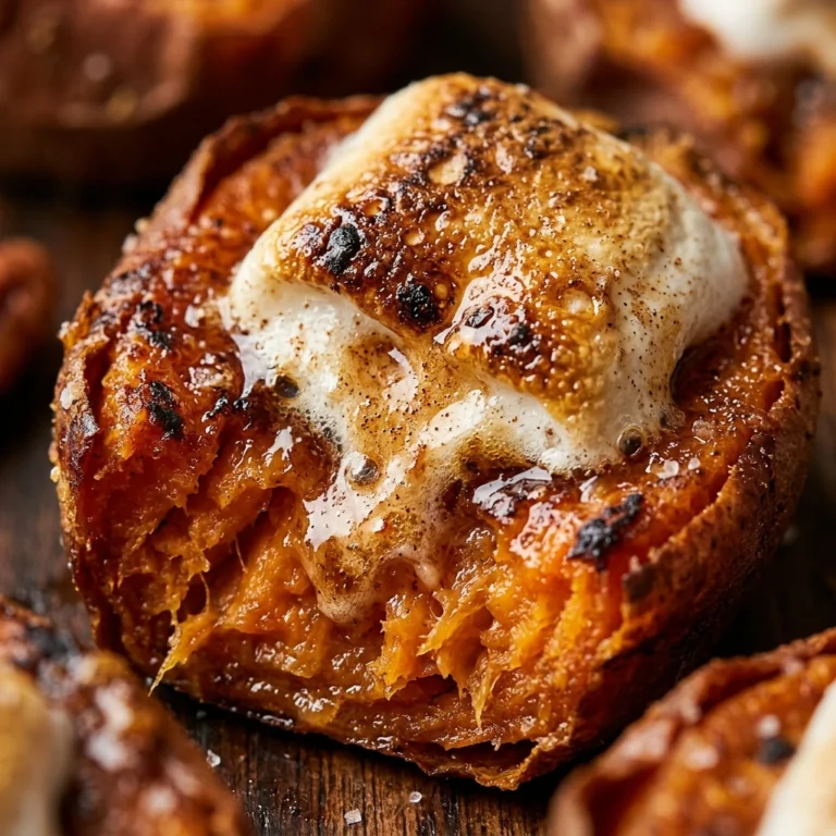 Smashed Sweet Potatoes Crispy With Marshmallow Fall