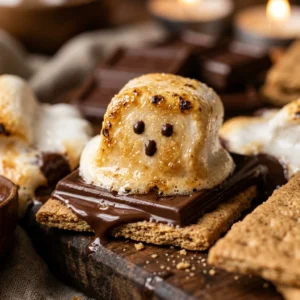 S'mores Dinner Board With Ghost Marshmallows