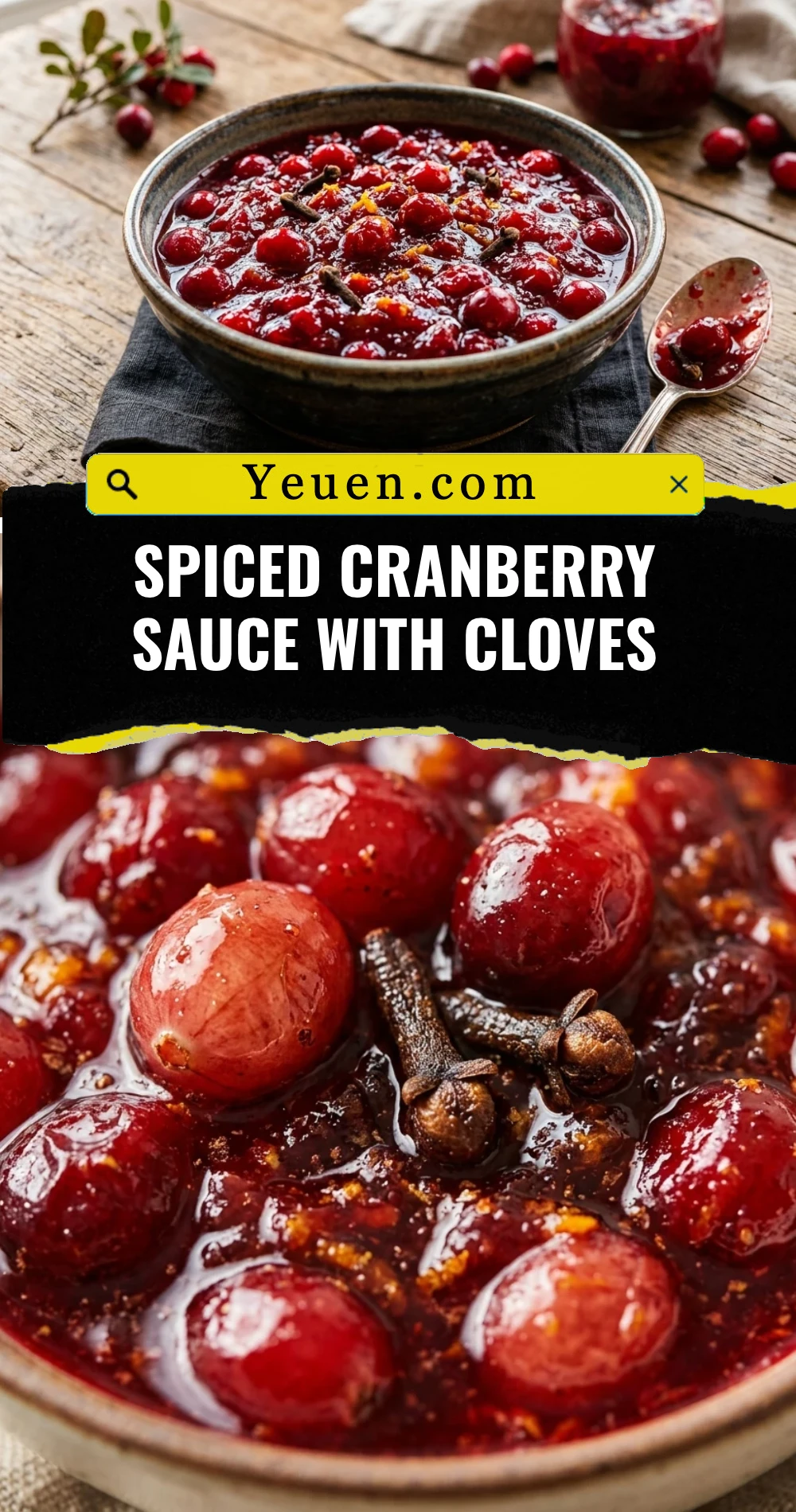 Spiced Cranberry Sauce With Cloves