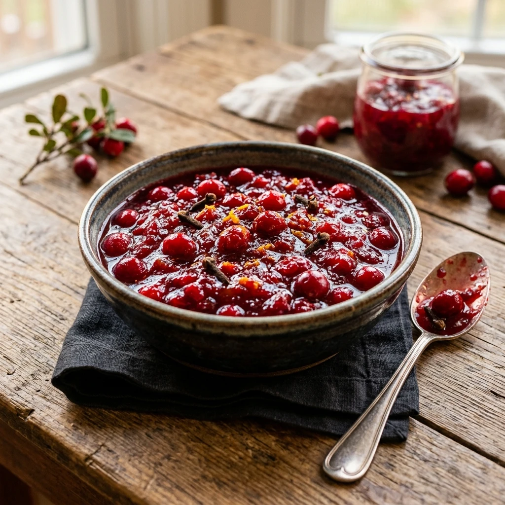 Spiced Cranberry Sauce With Cloves