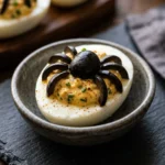Spider Deviled Eggs - High Protein Spooky Dinner