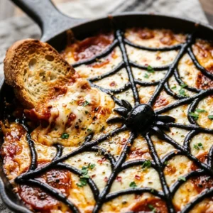 Spider Web Pizza Dip Dinner (No Kneading)