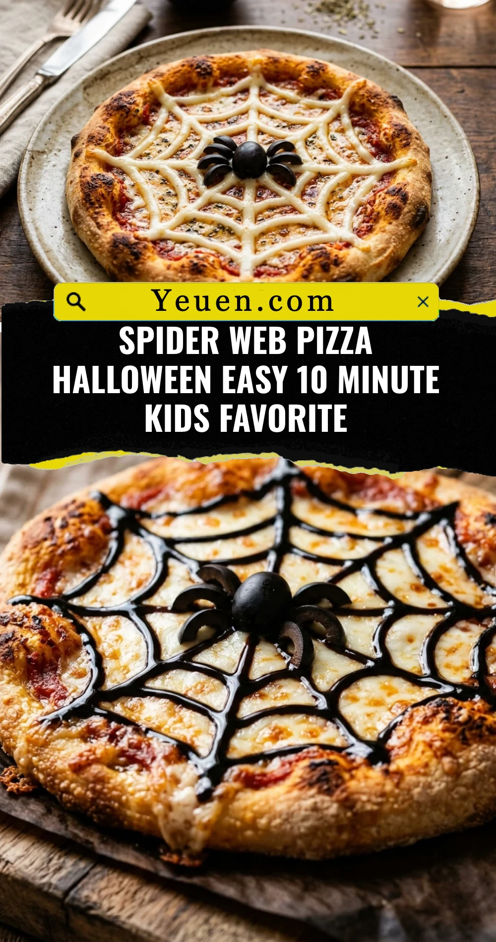 Spider Web Pizza Halloween Easy 10 Minute Kids Favorite