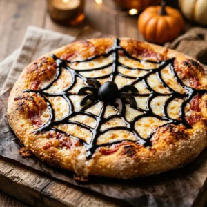 Spider Web Pizza Halloween Easy 10 Minute Kids Favorite