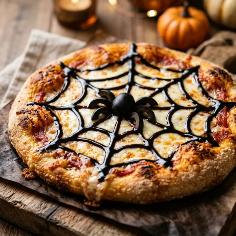 Spider Web Pizza Halloween Easy 10 Minute Kids Favorite